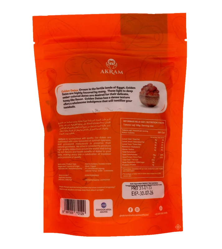 Akram Golden Dates In Pouch 200g
