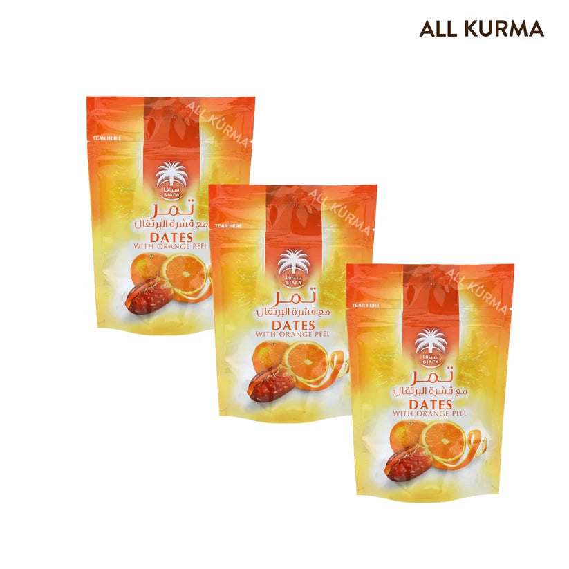 Kurma Coklat Hitam Siafa dengan Badam