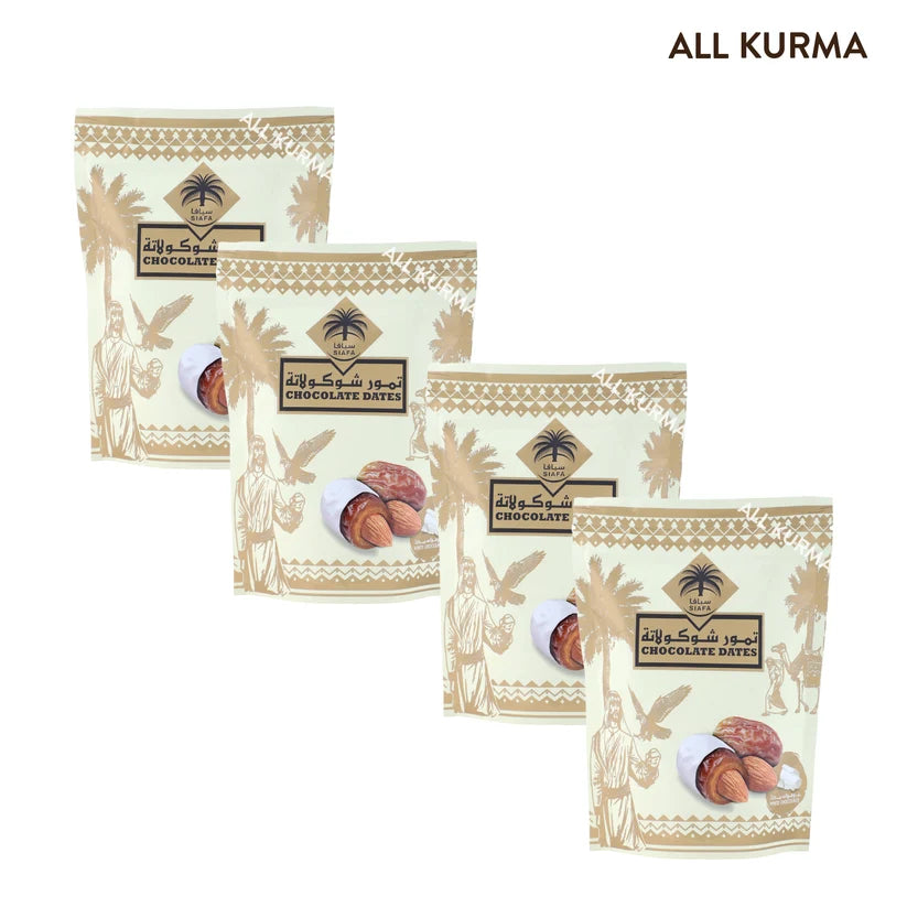 Kurma Coklat Hitam Siafa dengan Badam