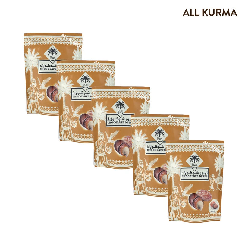 Kurma Coklat Hitam Siafa dengan Badam
